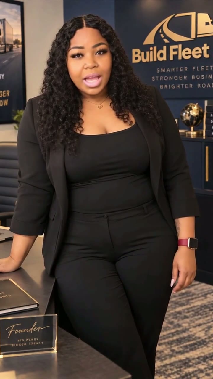 Lakiysha Johnson, founder of Build Fleet AIQ, speaking in her office
